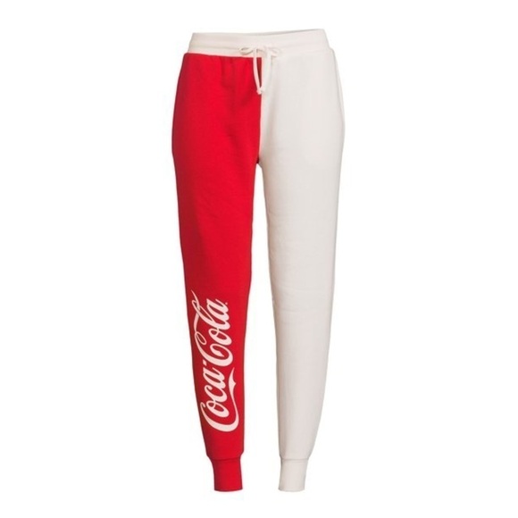 Coca Cola Red White Logo Jogger Sweatpants sz XL - Picture 4 of 11